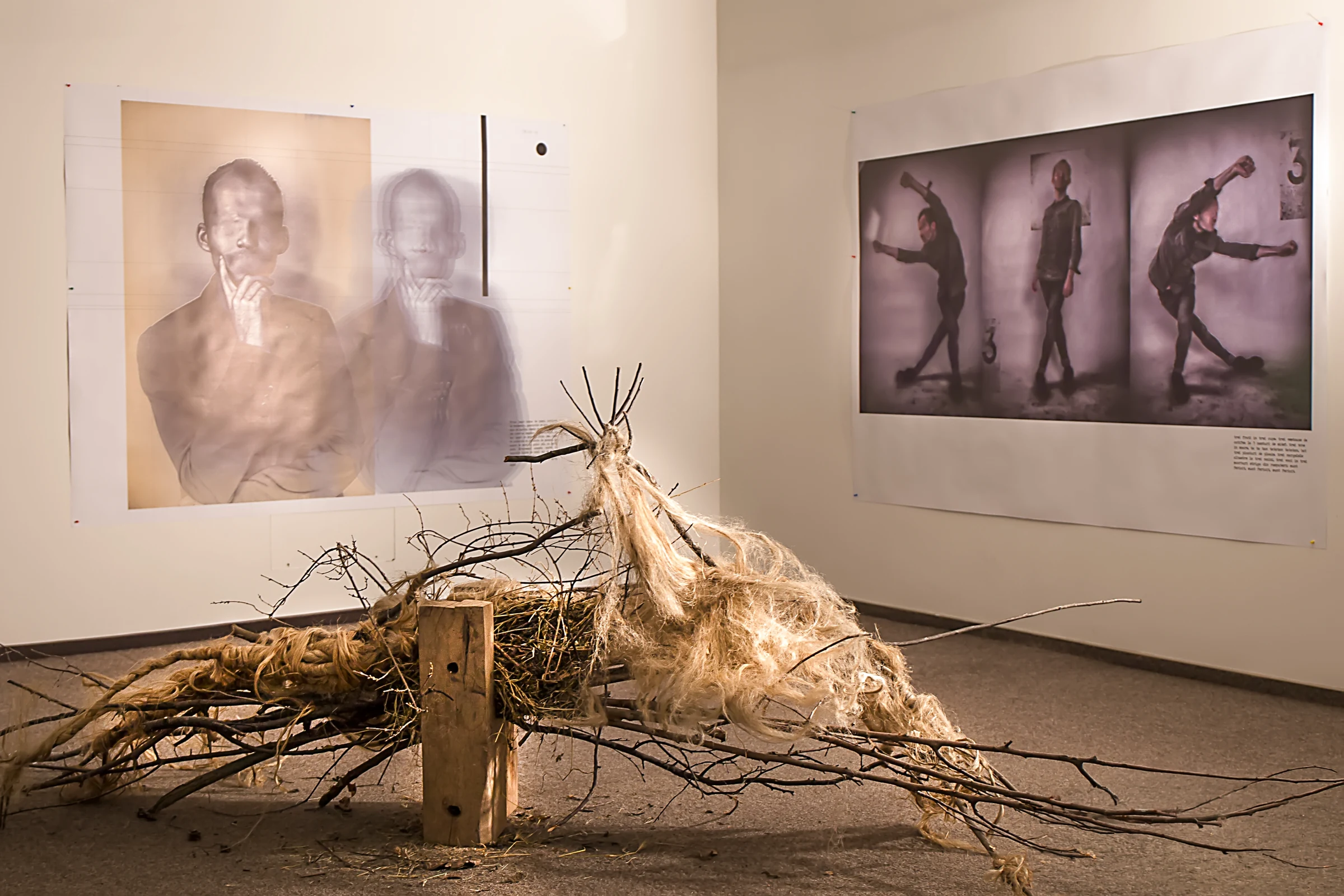 Photography and installation brought together as one spatial composition at QUIMERIA STUDIO.